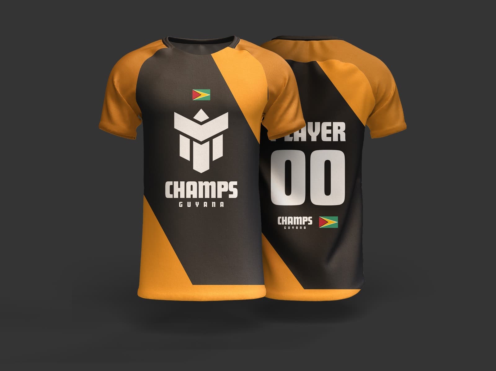 CHAMPS Tee — Diagonal Gold